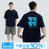 t恤宽松透气男 后背四只鸽子半圆圆形短袖 warmtrees 夏季