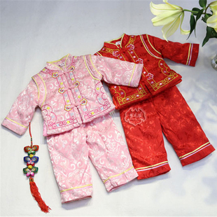 新年女童唐装宝宝刺绣棉服套装秋冬0-5岁儿童庆生礼服棉衣两件套2