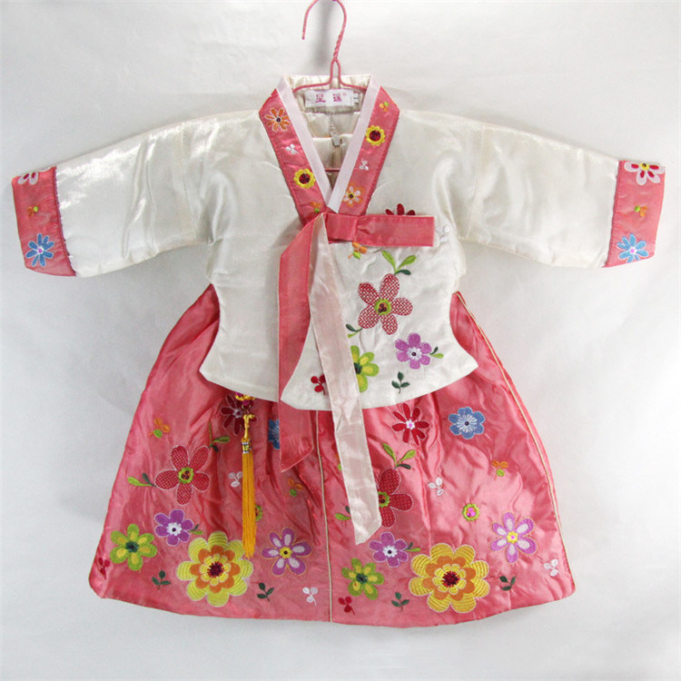 冬季女童韩服大长今加棉裙套装1-13周岁宝宝儿童表演出服两件套裙
