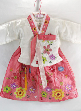 冬季女童韩服大长今加棉裙套装