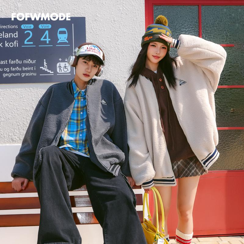 复古山系户外羊羔绒棉服