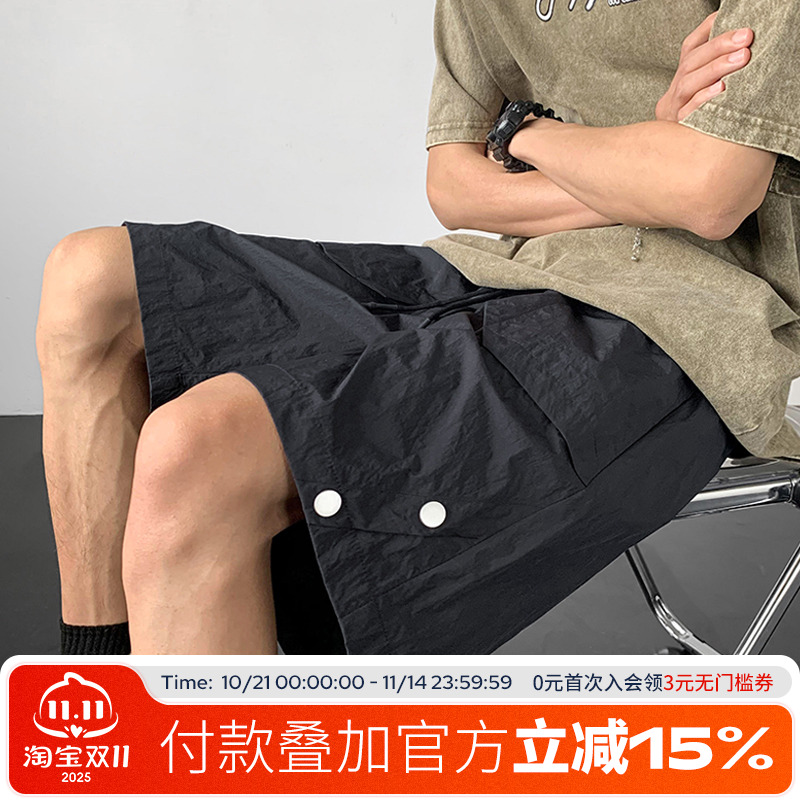 高街阔腿工装短裤86FANGDEPT.