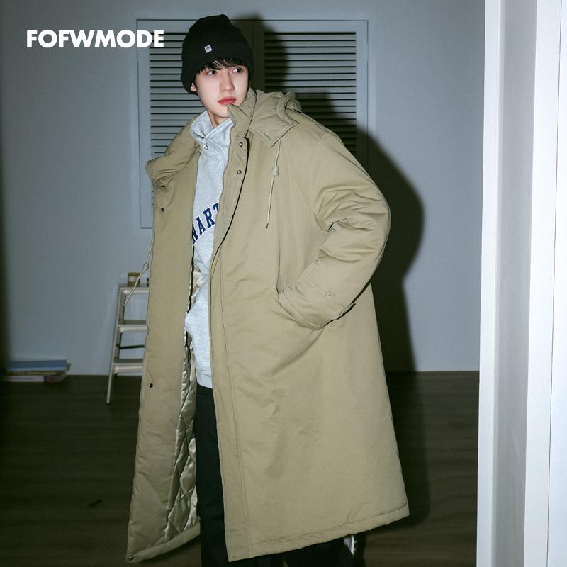 FOFWMODE美式复古连帽工装棉服