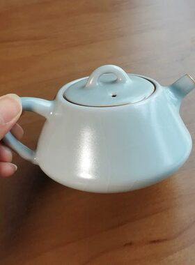 全场5折 台湾柏采汝窑茶壶四代粉青柏采窑HR-157BX娴意壶汝瓷开片