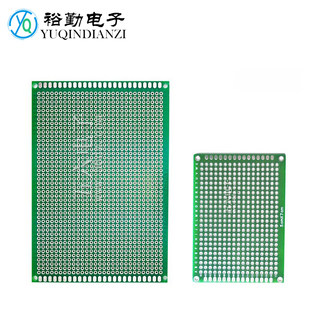 双面 喷锡板 绿油玻纤板 实验板洞洞板PCB板 5×7 8*12cm 多孔板