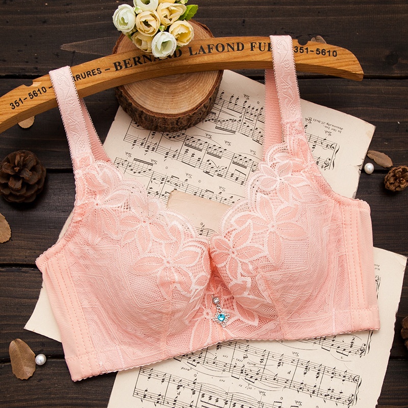 梵记大码薄无海绵有钢圈文胸大码全罩杯收副乳内衣调整型聚拢文