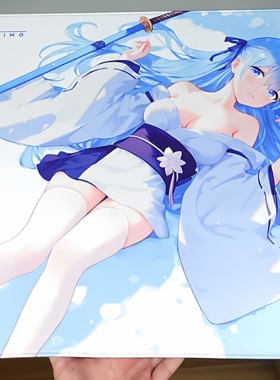 MONOGATARI Yukino二次元女生钢化玻璃鼠标垫电竞游戏专用办公大