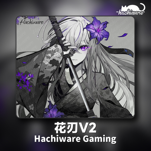 Hachiware花刃v2二次元动漫钢化玻璃鼠标垫电竞游戏FPS专用超大号