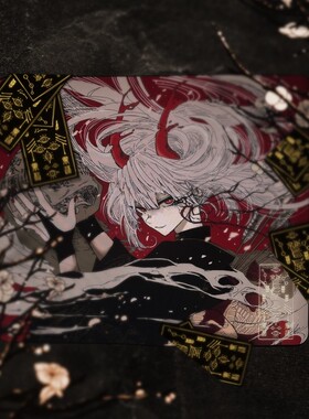 AbyssGaming赤骸/红玉二次元钢化玻璃鼠标垫电竞游戏FPS专用超大