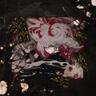 AbyssGaming赤骸/红玉二次元钢化玻璃鼠标垫电竞游戏FPS专用超大