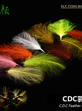 进口 CDC羽毛 干式飞蝇钩毛钩绑制材料 鸭屁股毛 Cul de Canard