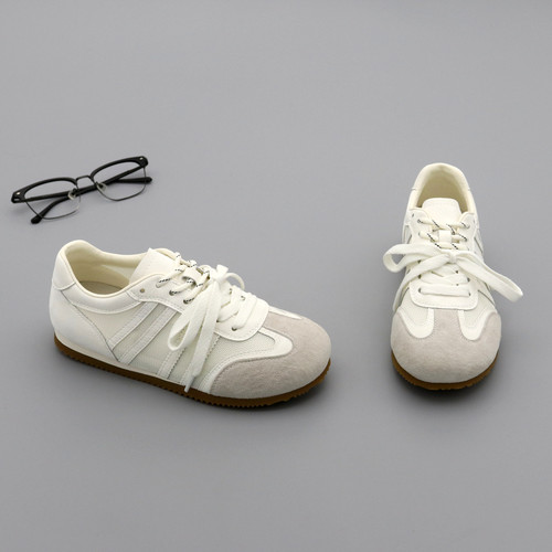 网面透气真皮小白鞋女休闲板鞋