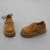 女乐福鞋 厚底勃肯鞋 圆头真皮魔术贴懒人休闲鞋 2026春季 女松糕单鞋