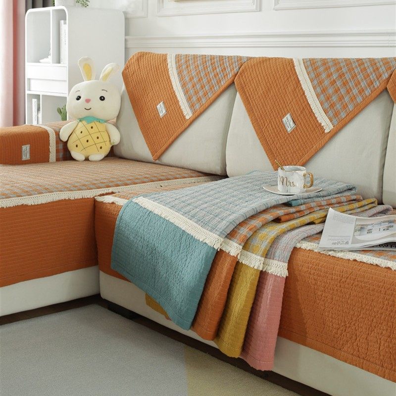 2021年羽宏格子英伦格简约季通用防滑贵妃可定制靠背扶手一体套罩在类目 居家布艺, 坐垫/椅垫/沙发垫, 沙发垫中 - 来自Buy2taobao.com提供专业的淘宝代购服务