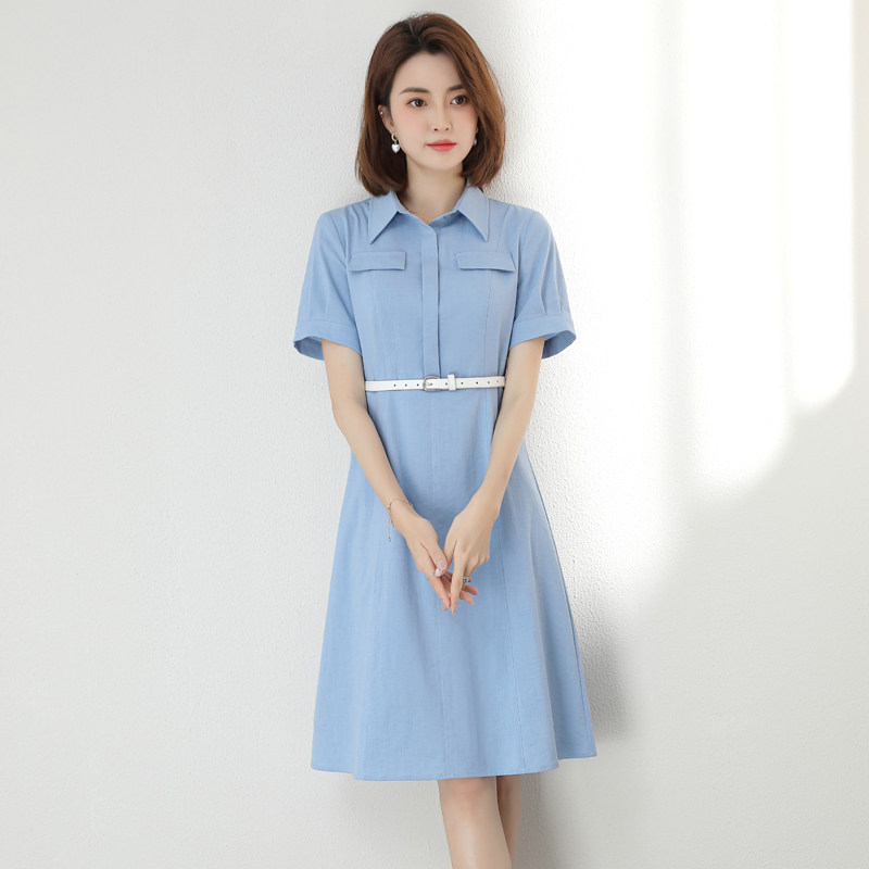 夏装职业正装裙子女装服装夏季公务员教师招聘正式场合面试连衣裙