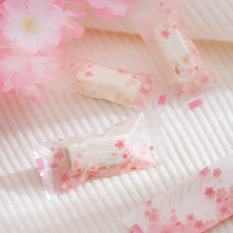 透明太妃糖包装袋海盐杏仁糖果袋牛轧糖机封袋咖啡牛扎糖纸小袋子