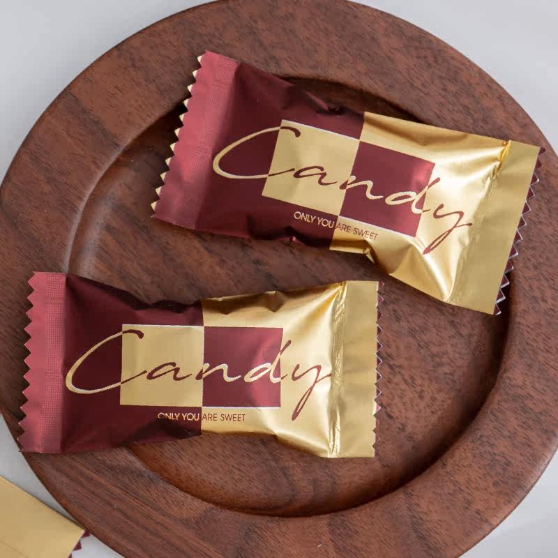 奢华加厚铝膜牛轧太妃糖袋机封袋咖啡糖果包装一次性单独自封袋子