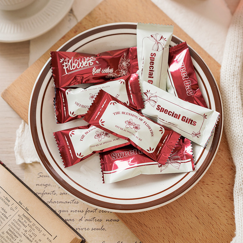 奢华加厚铝箔牛轧太妃糖袋机封袋咖啡糖果包装一次性单独自封袋子