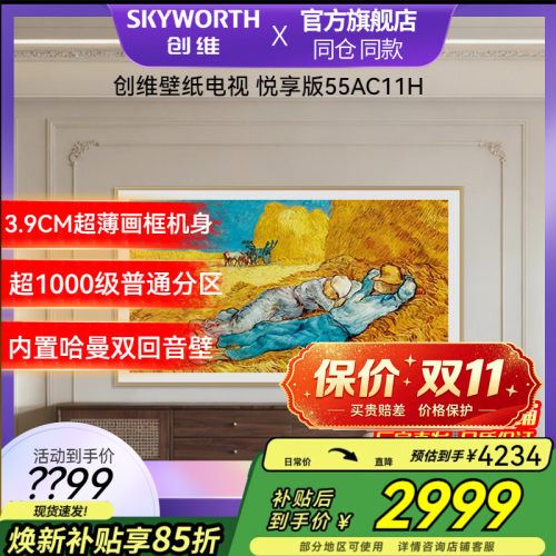 补贴15%55英寸艺术壁纸电视