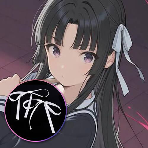 安和昴COS发饰白色蝴蝶结绑带头饰少女乐队的呐喊斯巴鲁486同款
