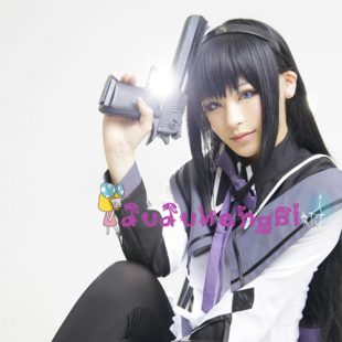 黑长直魔法少女小圆晓美焰桔梗阎魔爱秋山澪三日月夜空cos假发