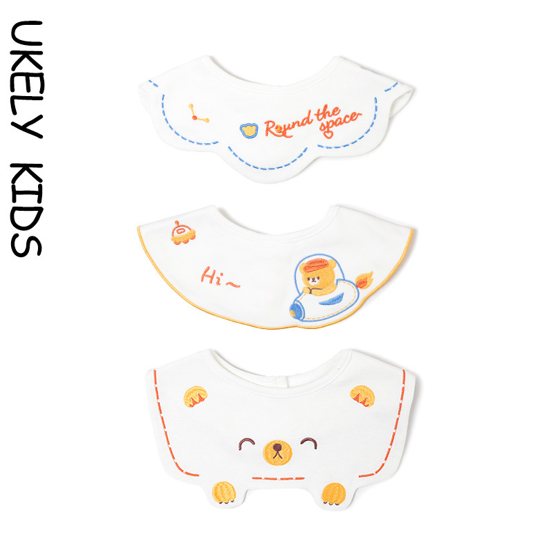 婴儿口水巾a类纯棉吸水口水兜男女宝宝围兜新生儿防吐奶围嘴假领