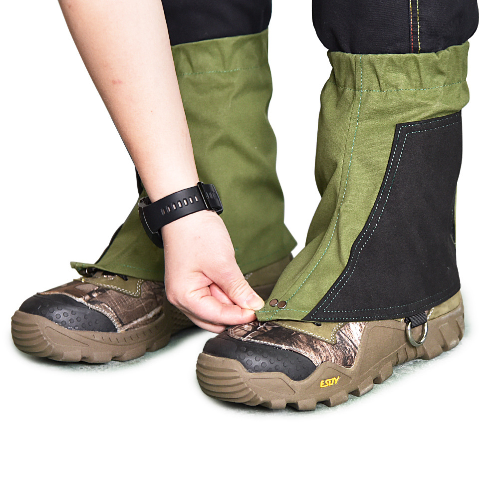 雪套户外登山徒步沙漠防沙鞋套滑雪装备防水护腿脚套防寒防风短款