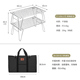 柯曼户外自驾置物架野餐折叠桌子简易不锈钢组合搭配烧烤用桌车载