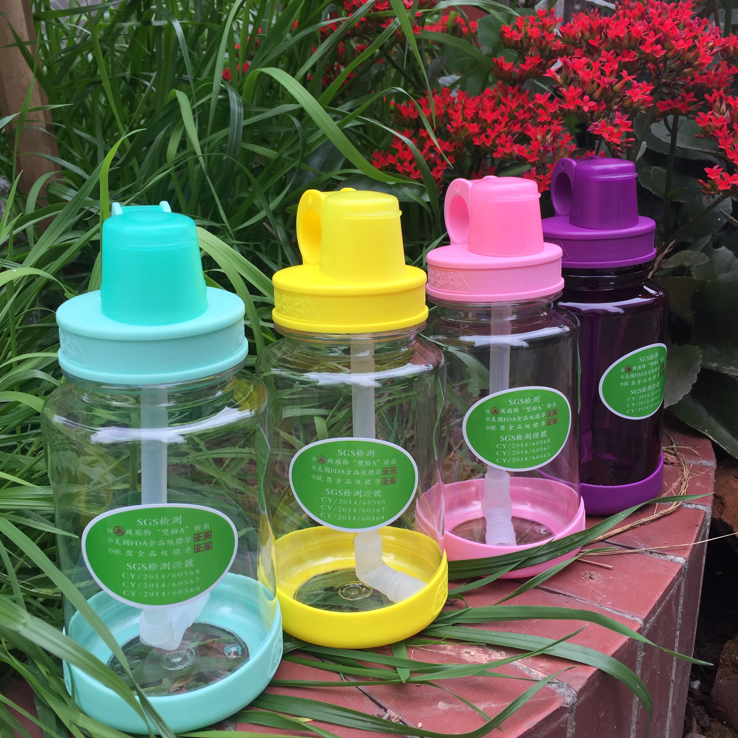 600毫升屁桃台湾贺宝芙吸管杯