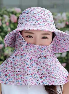 采茶帽女夏季户外干活凉防晒大沿