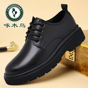 皮鞋 春秋季 男士 真皮英伦风商务正装 啄木鸟男鞋 休闲大头鞋 2026新款