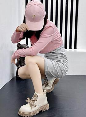 秋冬新款厚底增高马丁靴