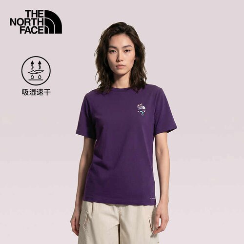 北面户外女吸湿速干圆领短袖T恤