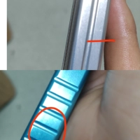 Бело-синяя градиентная поддельная ручка с квадратной головкой и небольшими царапинами (возврату не подлежит)