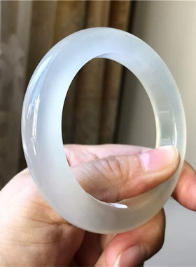 岫玉手镯正品岫岩玉白冰玉石镯子