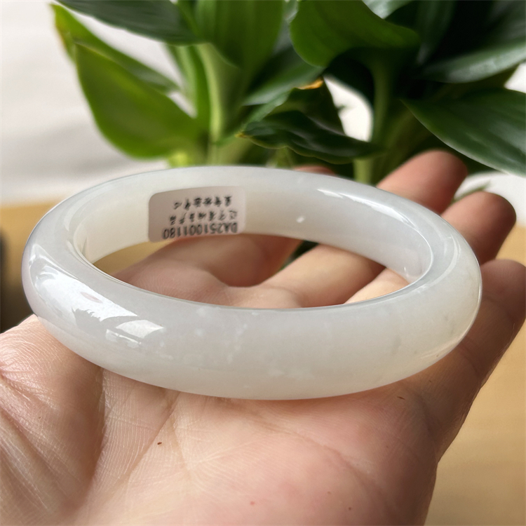 和田玉手镯烟紫玉手镯56.8香芋色手镯正品A货和田玉镯子玉石手镯