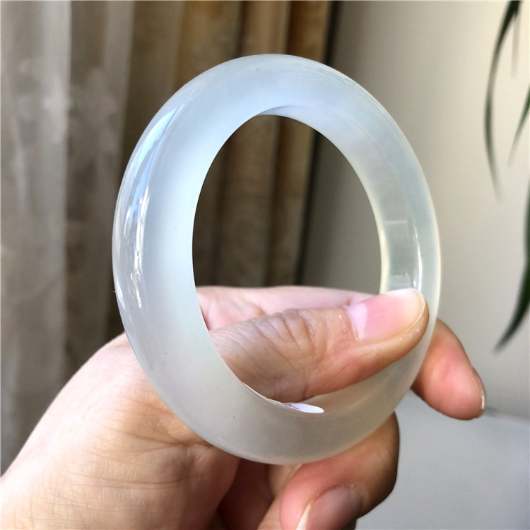 岫玉手镯正品岫岩玉白冰玉石镯子