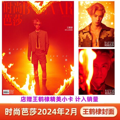 时尚芭莎2月王鹤棣封面