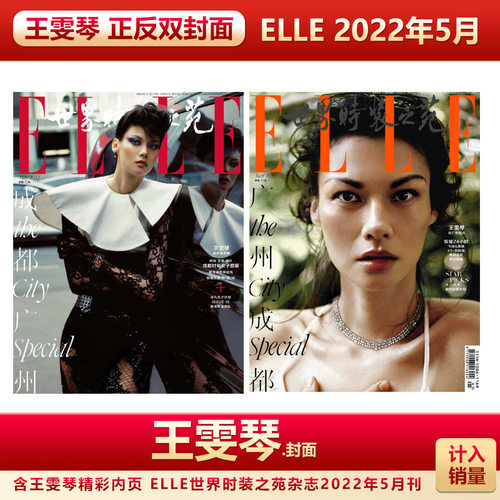 ELLE5月王雯琴正反双封面