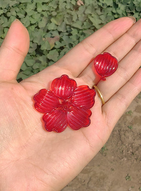老料器琉璃手工定制水晶芍药