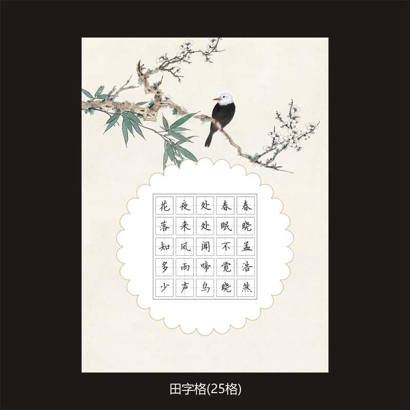 硬笔书法纸 作品纸 书写纸 专用纸 A4 田字格 25格  加厚  展览