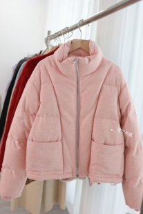 100%纯山羊绒翻领立领短款95皖西大白鹅羽绒服鹅绒服外套宽松保暖