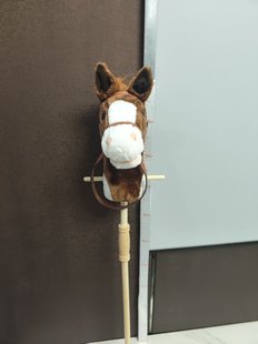 跨境出口马头棒儿童玩具柔软仿真毛绒长鬃毛缰绳儿童节表演道具