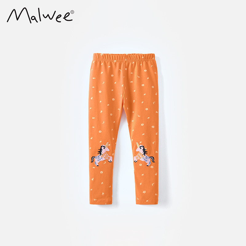 malwee秋季新款女童纯棉打底裤外穿儿童休闲松紧腰长裤儿童装裤子,童装/婴儿装/亲子装,裤子,淘宝优惠券,粉丝福利购,淘宝优惠卷