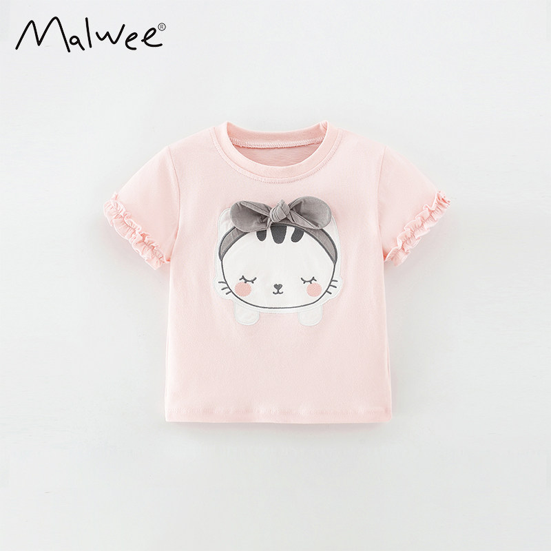 2023夏季女童t恤短袖卡通圆领