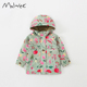 女童加绒外套秋冬新款 儿童夹克上衣潮 保暖风衣小女孩连帽拉链开衫