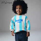 男孩上衣 帅气欧美儿童休闲圆领套头衫 malwee男童卫衣秋冬新款 时尚