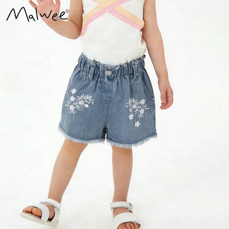 malwee2026夏装girls' jeans新款欧美中小童牛仔裤可爱小女孩裤子图片