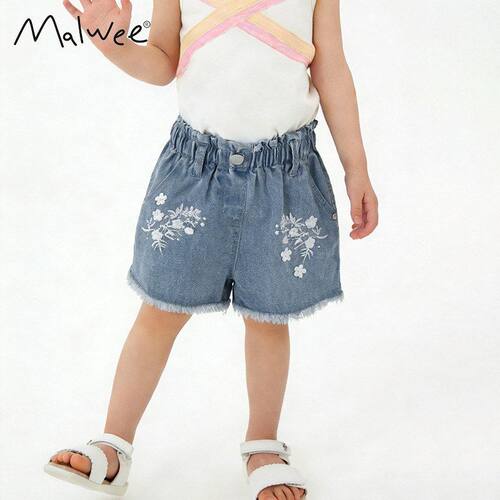malwee2026夏装girls' jeans新款欧美中小童牛仔裤可爱小女孩裤子