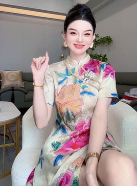 新中式国风禅意时尚套装中长款上衣短裤两件套女夏季新款